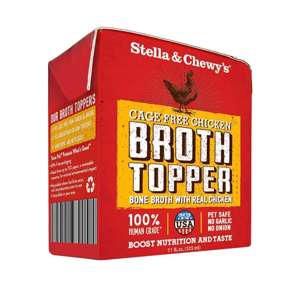Stella & Chewy's Dog Broth Topper Cage Free Chicken Tetra Pack 11OZ