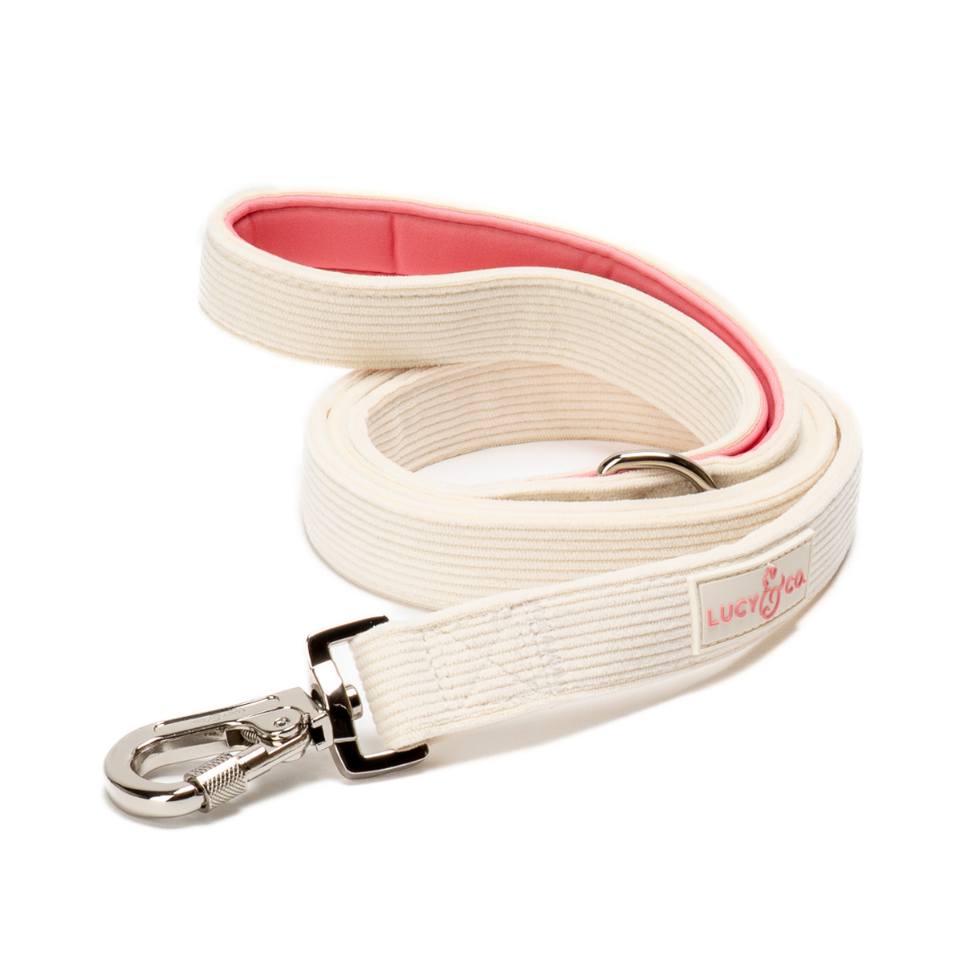 Lucy & Co. Ivory Corduroy Leash