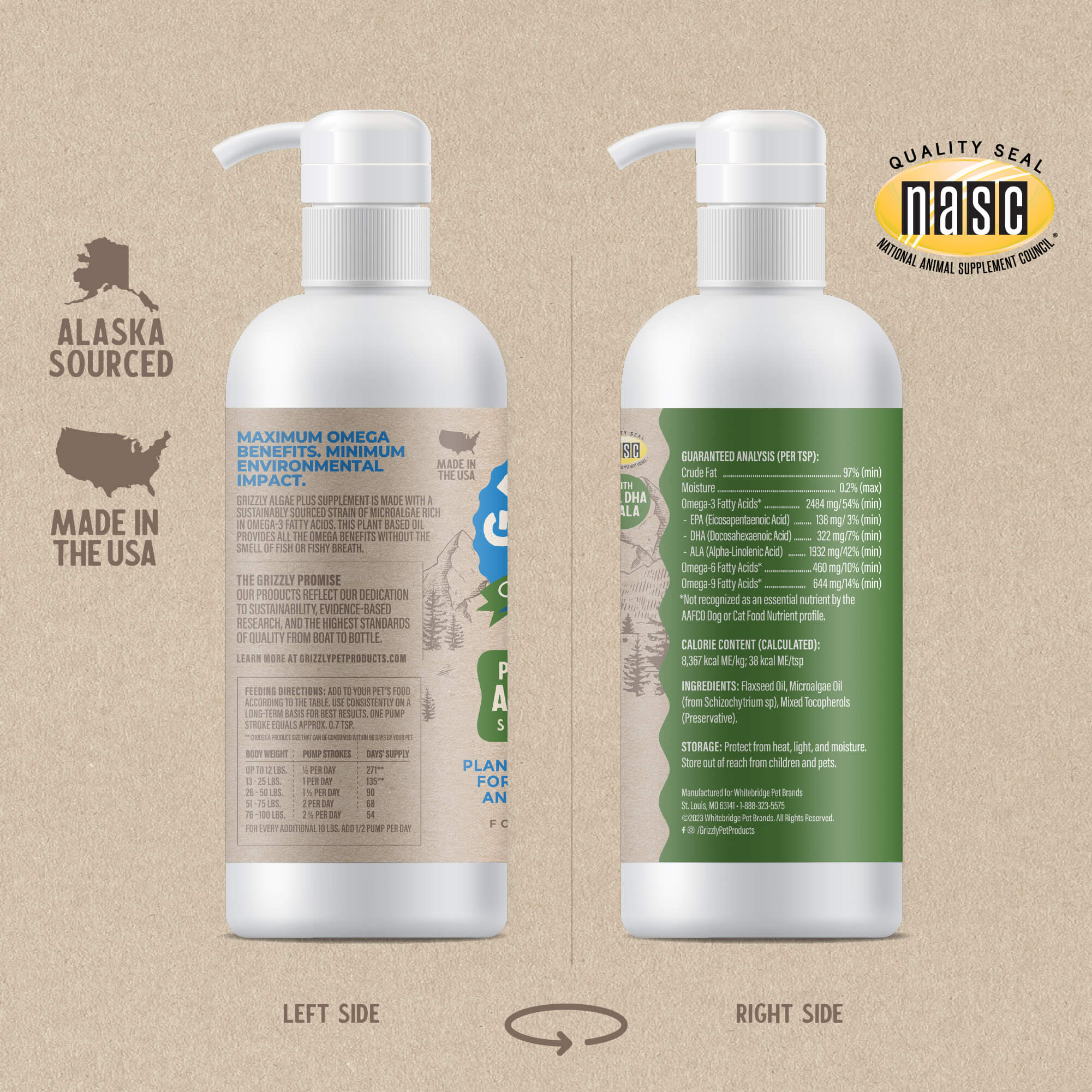 Grizzly Dog & Cat Algal Oil