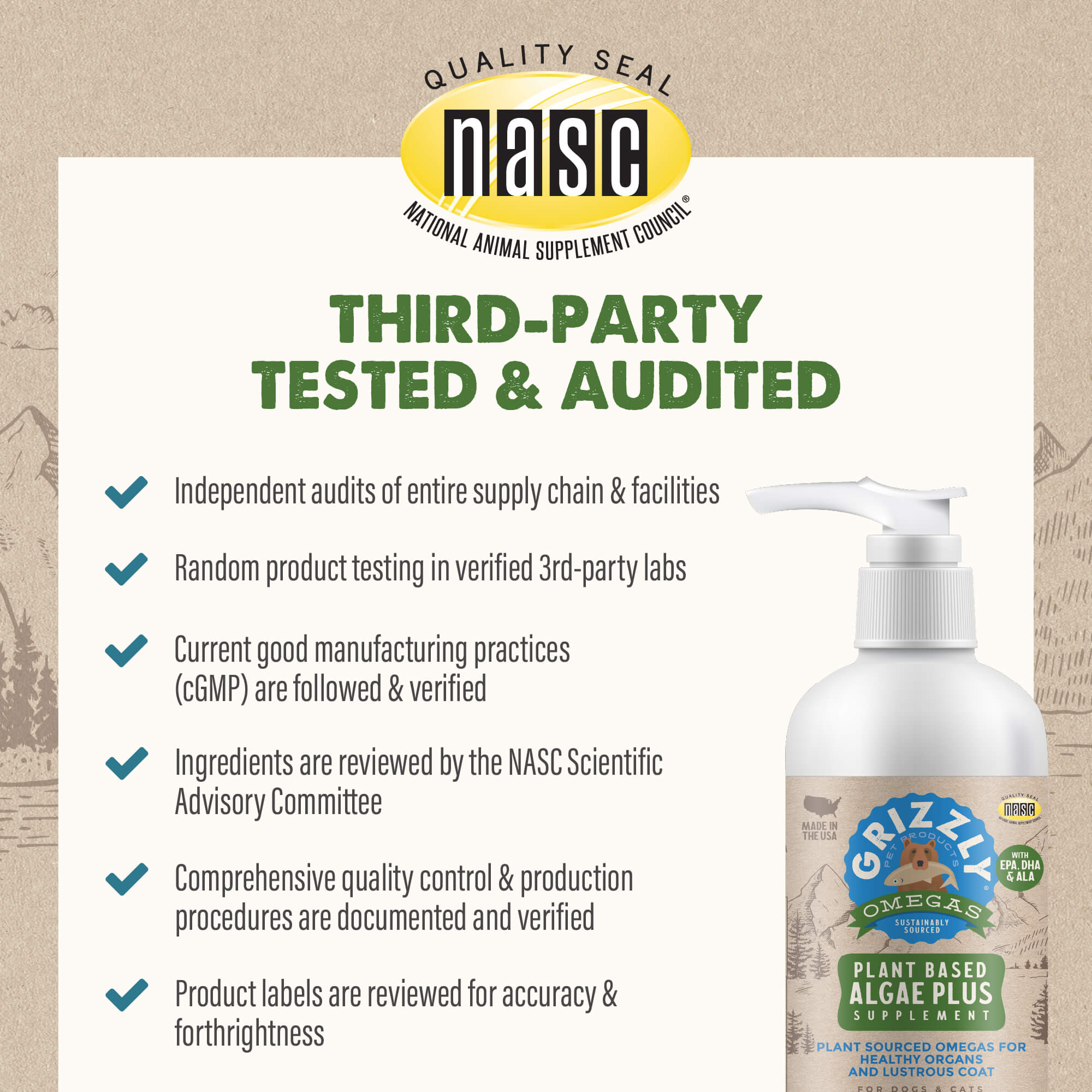 Grizzly Dog & Cat Algal Oil