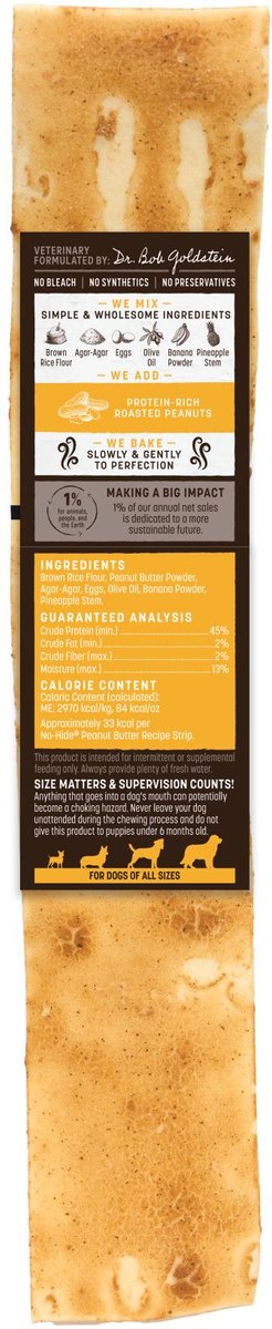 Earth Animal Dog No Hide No Peanut Butter Strip