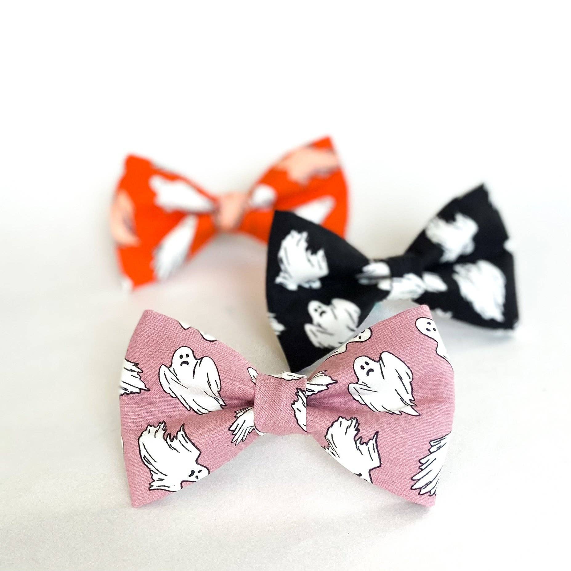Doggish Pink Halloween Bow Tie