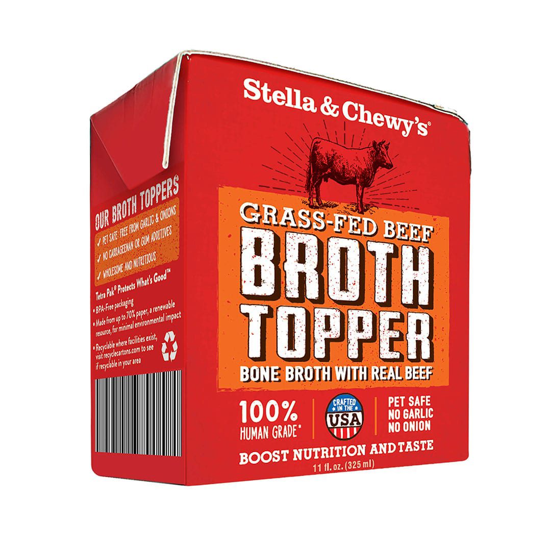 Stella & Chewy's Dog Broth Topper Grass Fed Beef Tetra Pack 11OZ