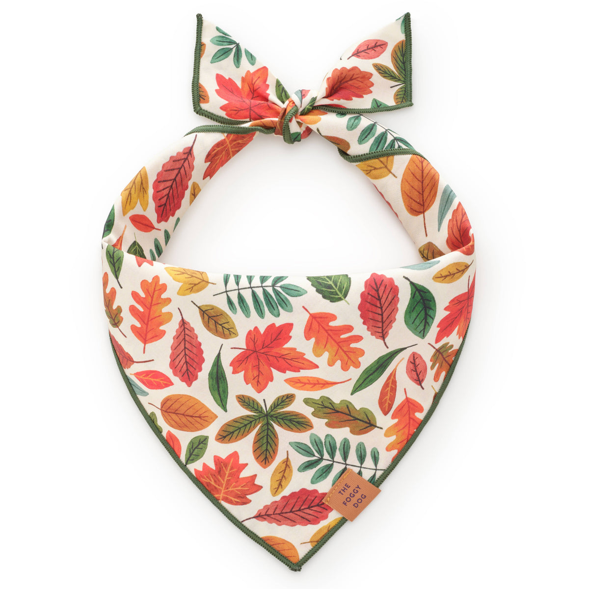Foggy Dog Falling Leaves Dog Bandana