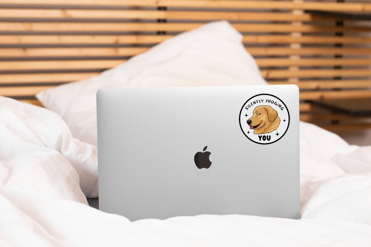 Silently Judging you Doggy Sticker - dog, pet, funny, sassy