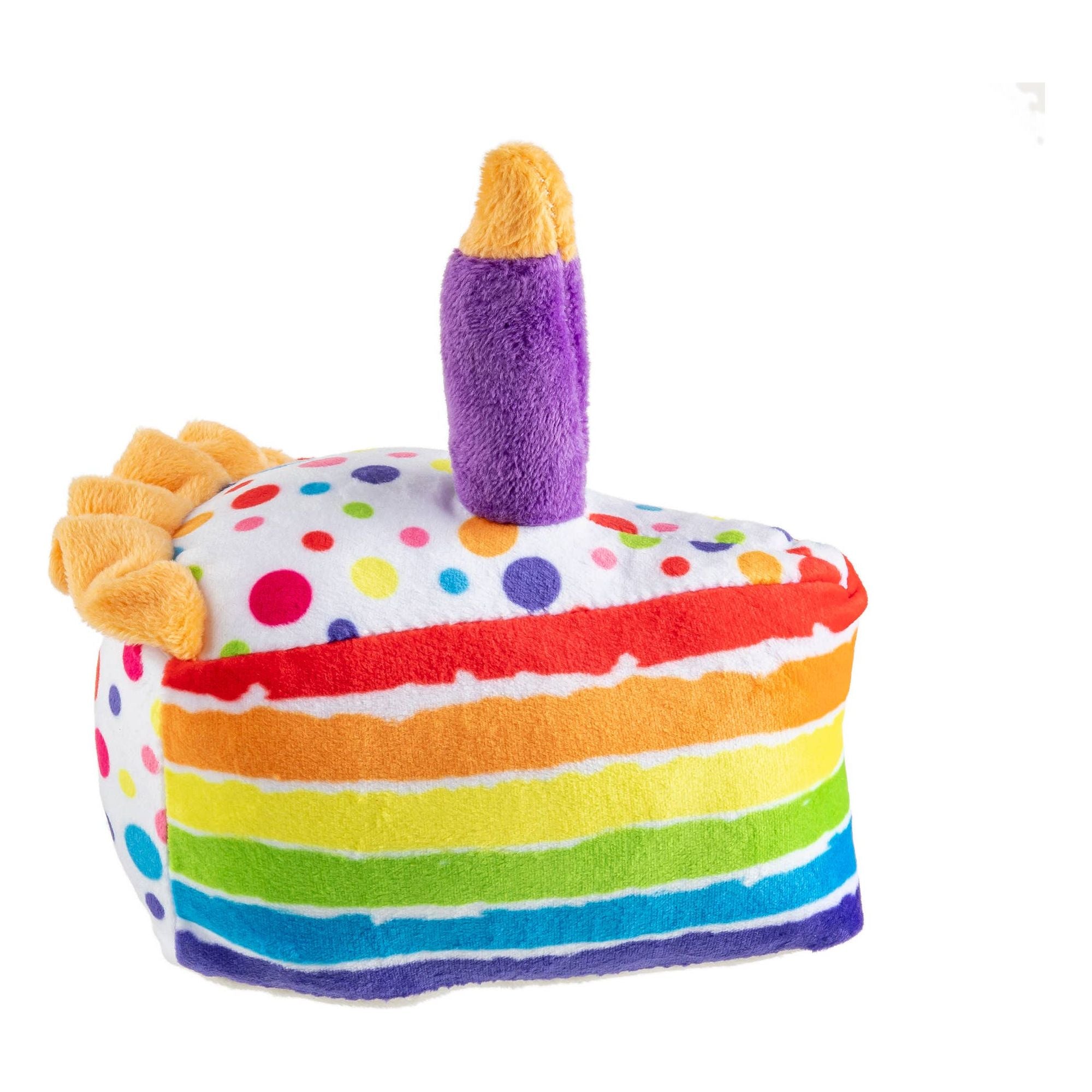 Haute Diggity Dog Birthday Cake Slice Squeaker Dog Toy