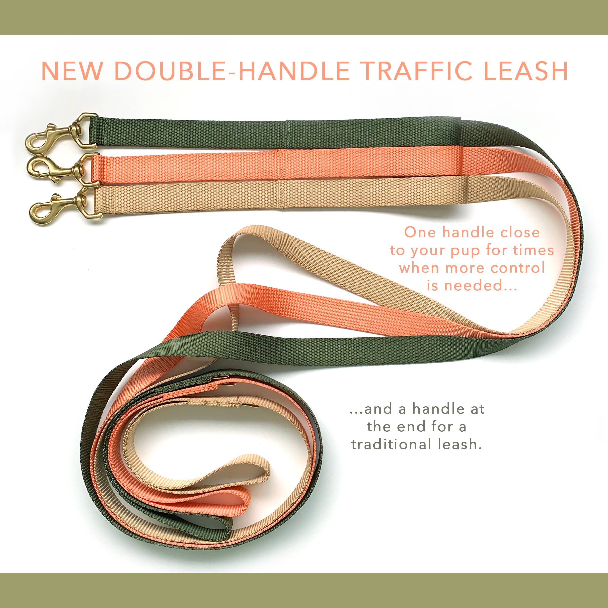 Major Darling Double-Handle Leash