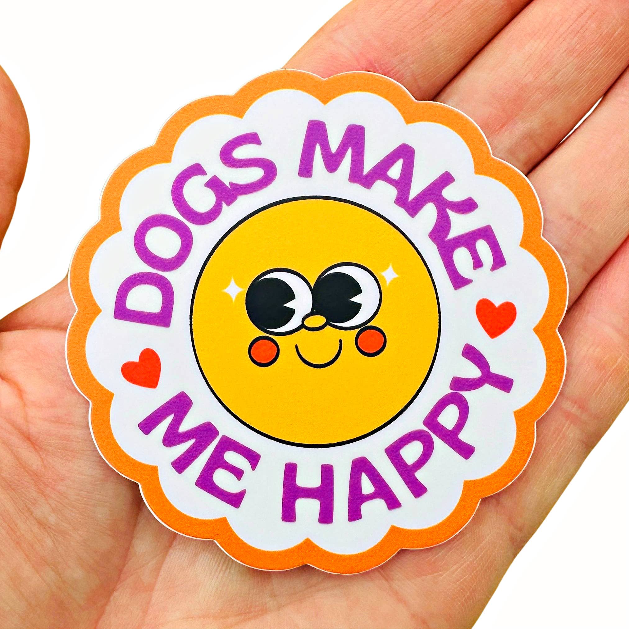 Bad Tags Dogs Make Me Happy Sticer