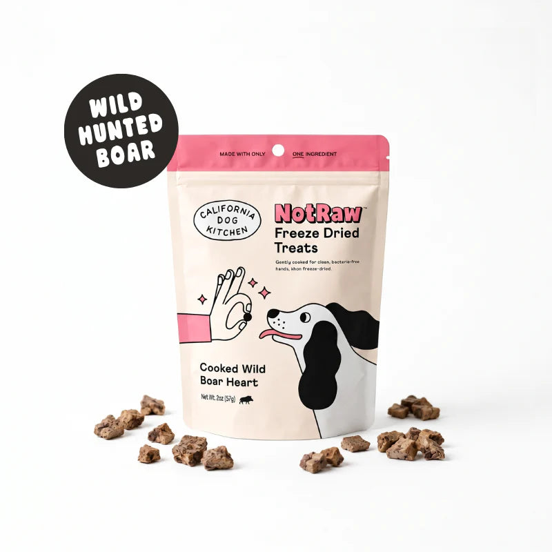 California Dog Kitchen FD Not Raw Wild Boar Heart Treats