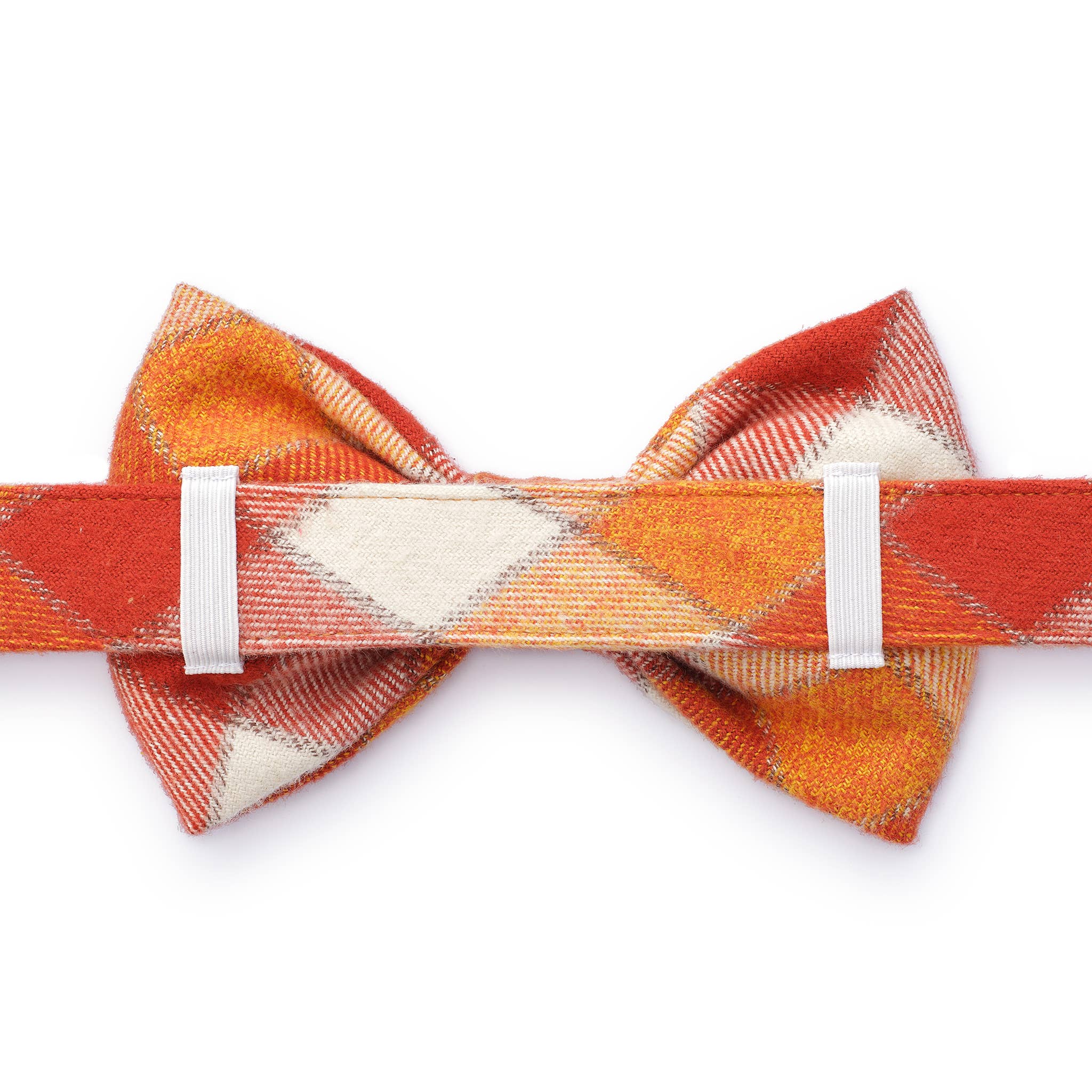 The Foggy Dog Pumpkin Spice Plaid Flannel Fall Dog Bow Tie