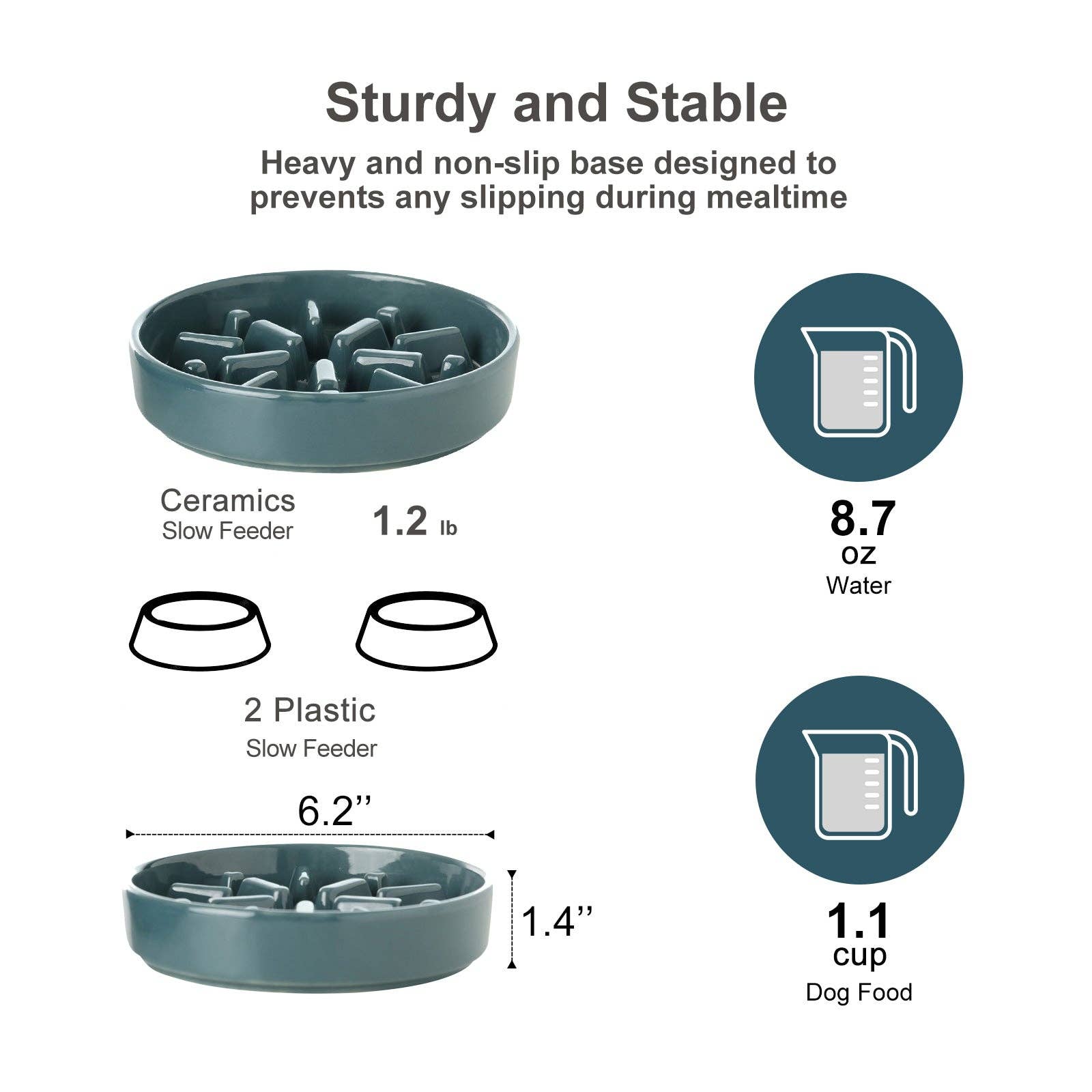 Wave Slow Feeder Dog Bowls - Beige