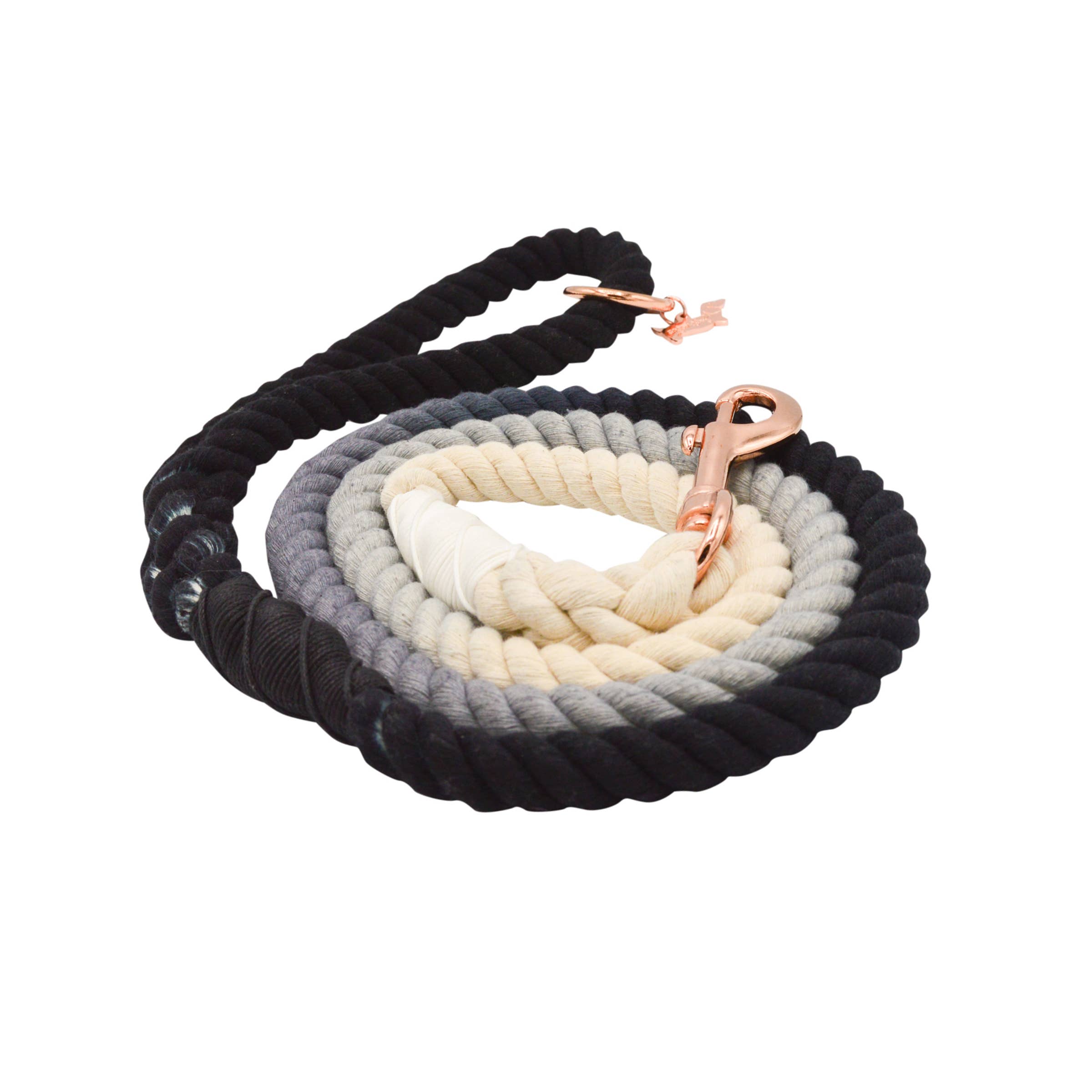 SASSY WOOF Rope Leash - Ombre Black