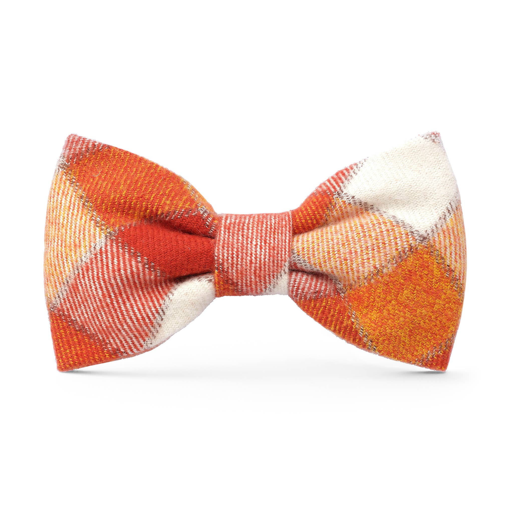 The Foggy Dog Pumpkin Spice Plaid Flannel Fall Dog Bow Tie