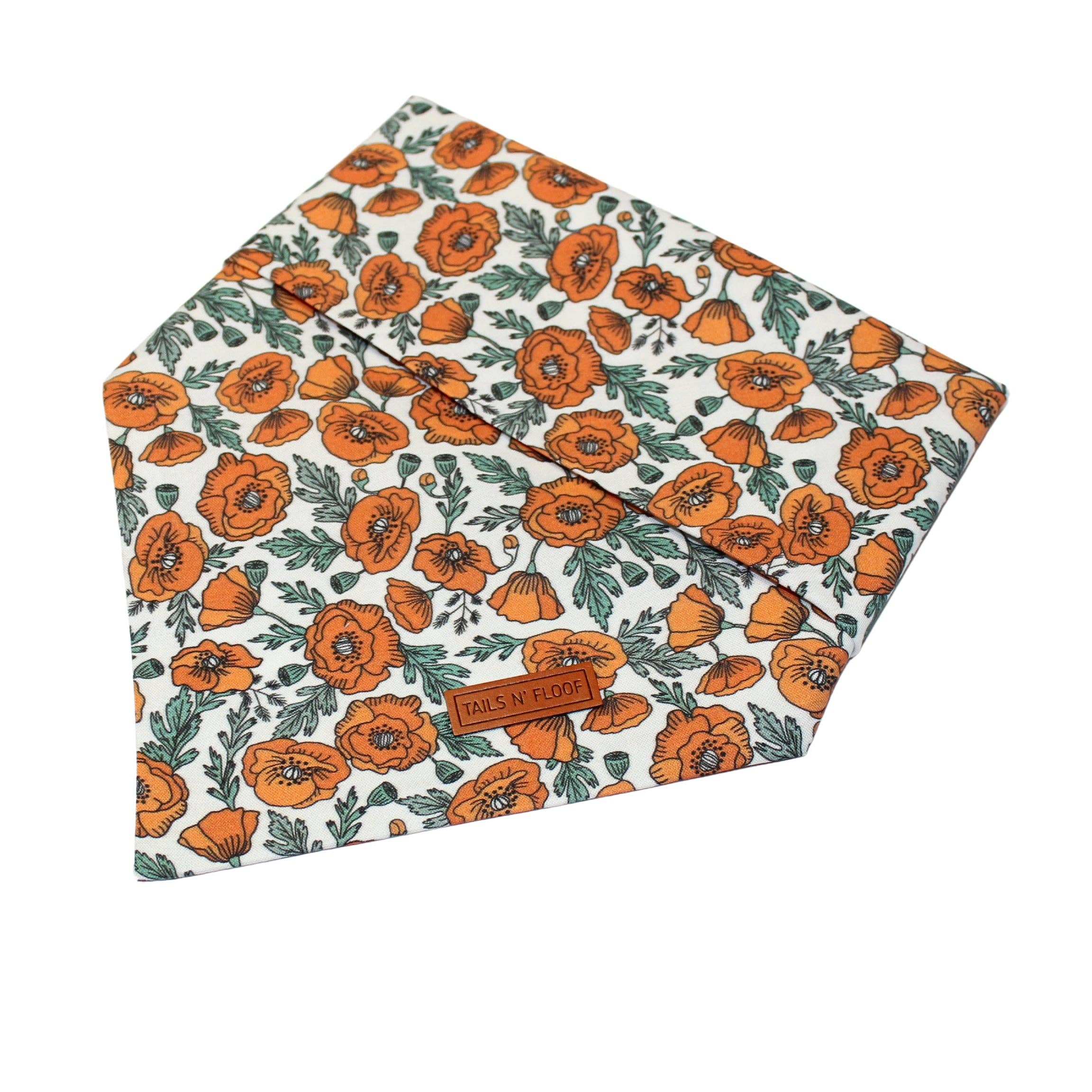 Tails N' Floof Poppies Bandana