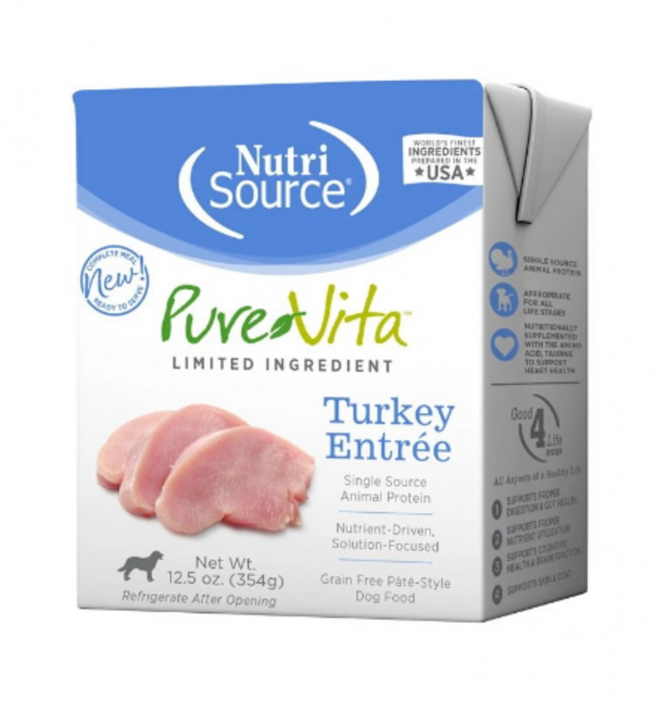 PURE VITA DOG TURKEY GF TETRA PAK 12.5OZ