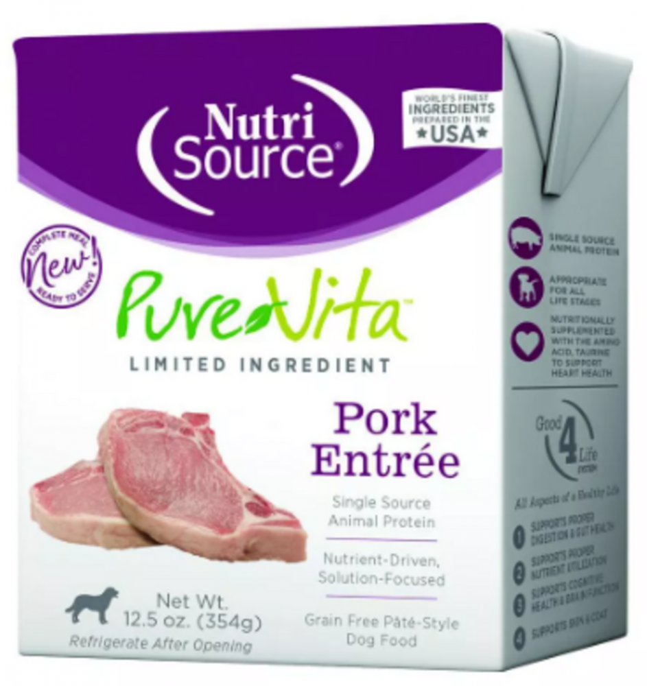 PURE VITA DOG PORK GF TETRA PAK 12.5OZ