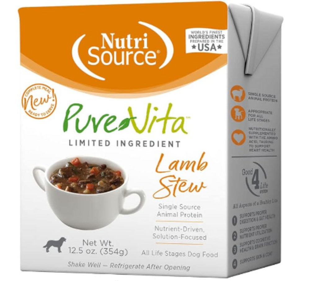 PURE VITA DOG LAMB STEW TETRA PAK 12.5OZ