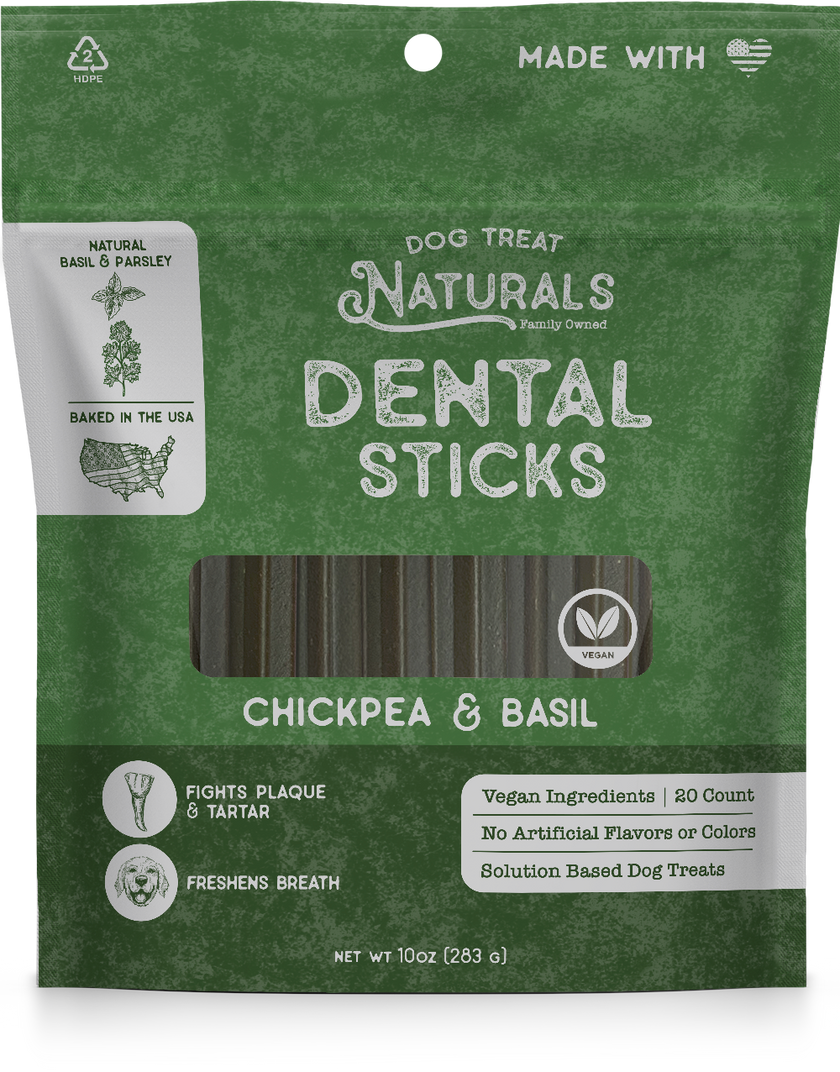 Dog Treat Naturals Dental Sticks Chickpea & Basil