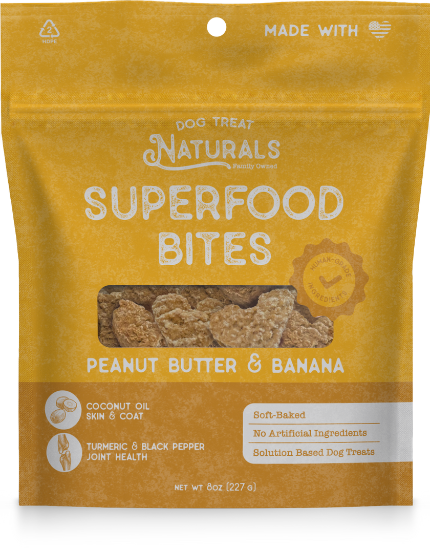 Dog Treat Naturals Superfood Bites Peanut Butter & Banana