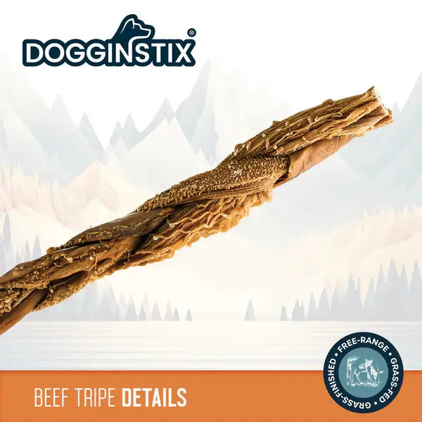 Dogginstix Braided Beef Tripe 6"