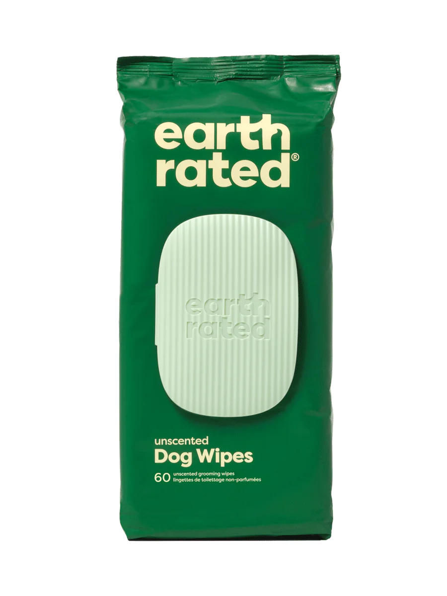 Earth Rated Dog Wipes unscented 60ct