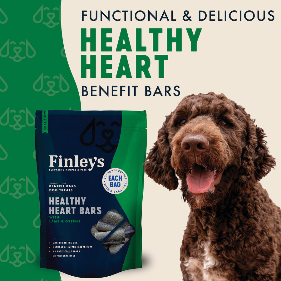 Finley's Dog Soft Benefit Bars Healthy Heart Treat 6oz