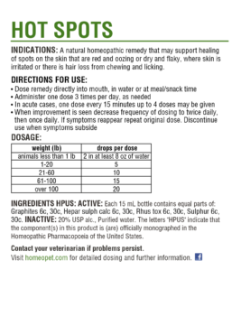 HOMEO PET HOT SPOTS 15ml
