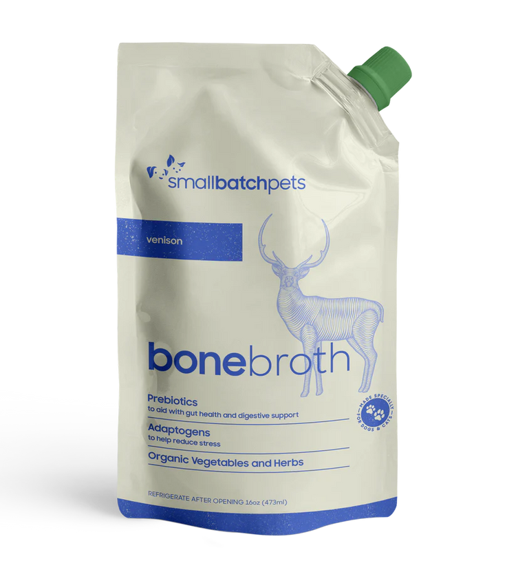 Smallbatch Dog Cat Bone Broth Venison Organic Pouch 16oz