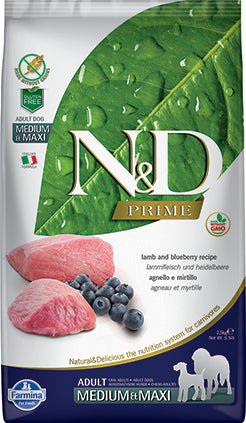 Farmina Dog N&D Prime Lamb & Blueberry Medium & Maxi Adult Grain-Free