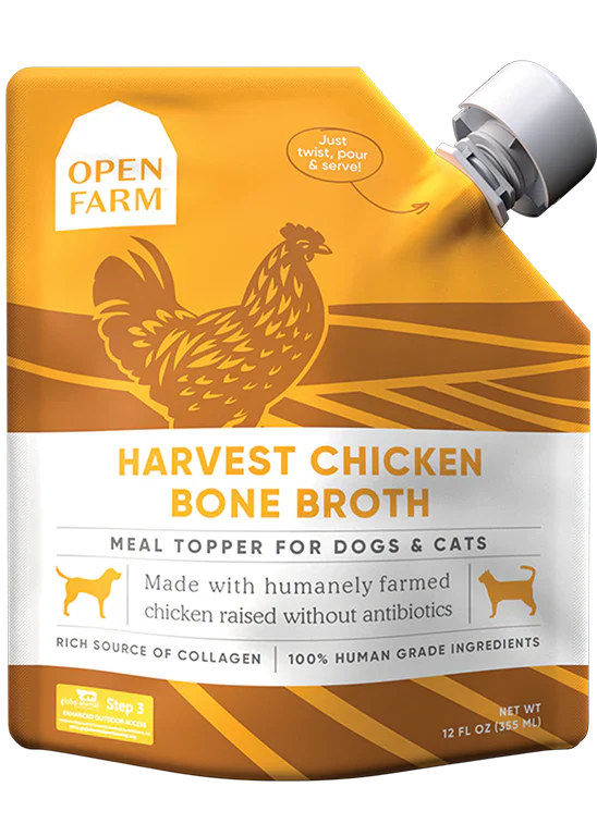 Open Farm Harvest Chicken Bone Broth 32oz.