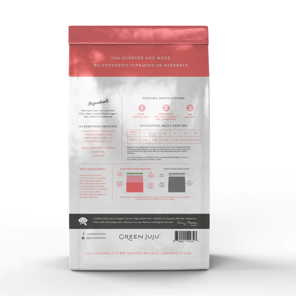 Green Juju Dog Limited Ingredient Diet Pork FD 14oz