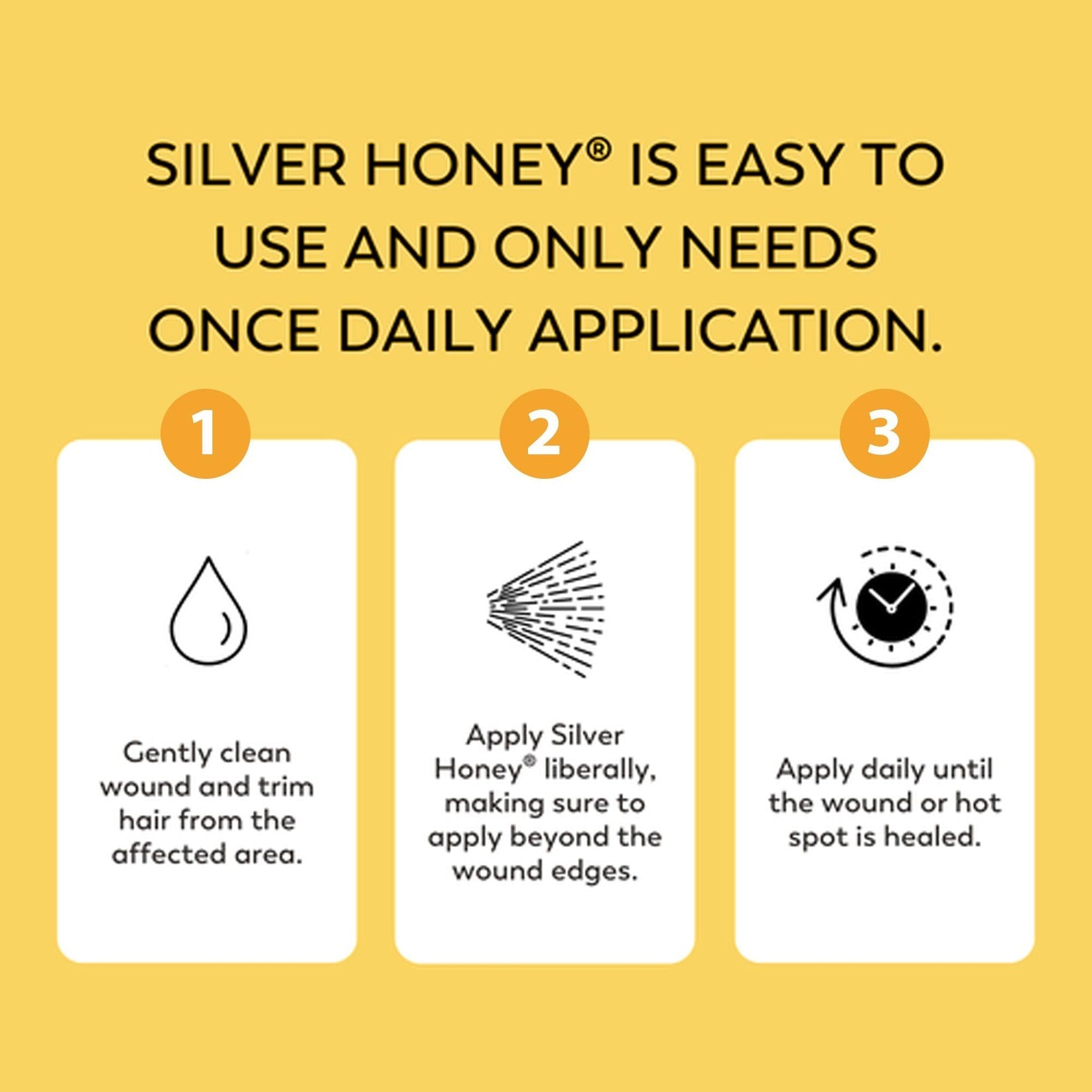 Silver honey hot spot spray pet 8oz