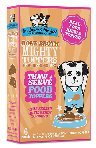 The Bear & The Rat Dog Frozen Topper Bone Broth 6 Pack
