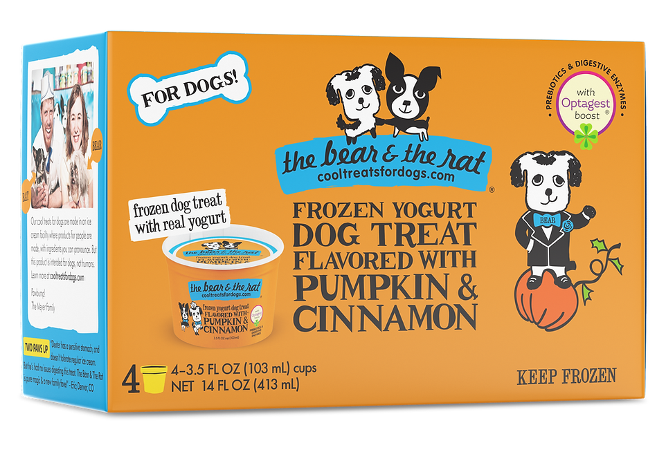 The Bear & The Rat Frozen Pumpkin & Yogurt 3.5oz 4pk