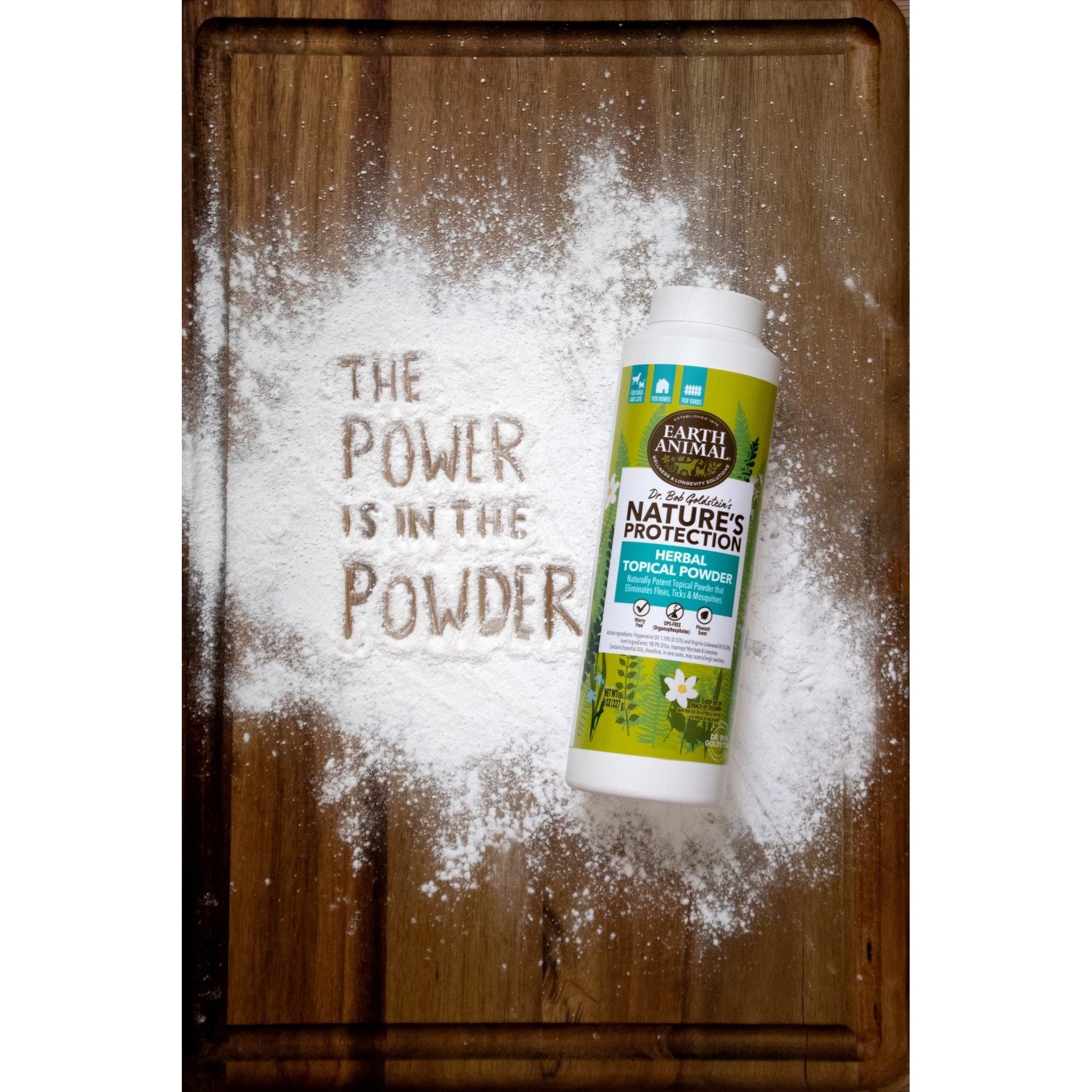 Earth Animal Dog Cat Natures Protection Flea Tick Topical Powder 8oz