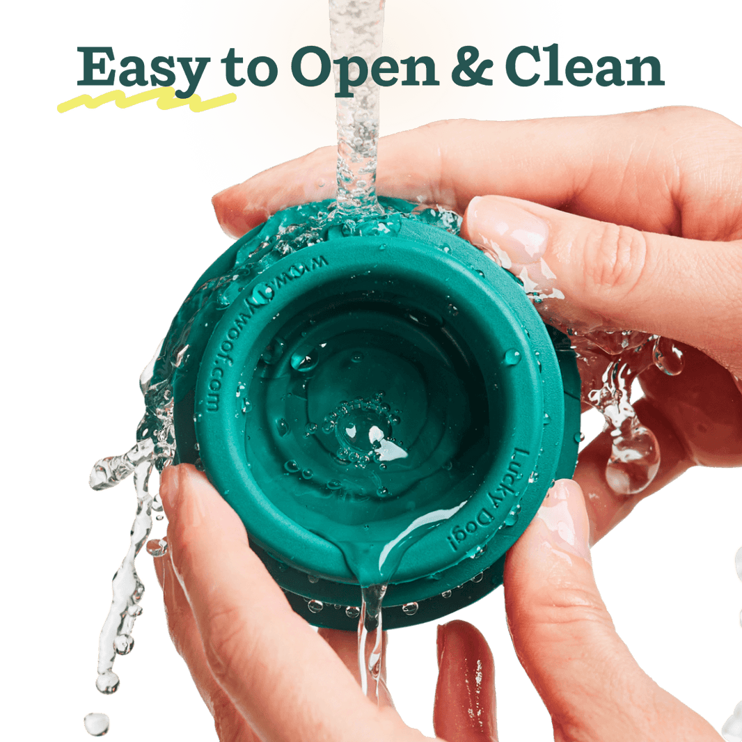 Woof Pupsicle Long Lasting Refillable Dog Treat Dispenser Fourth of July Edition Toy