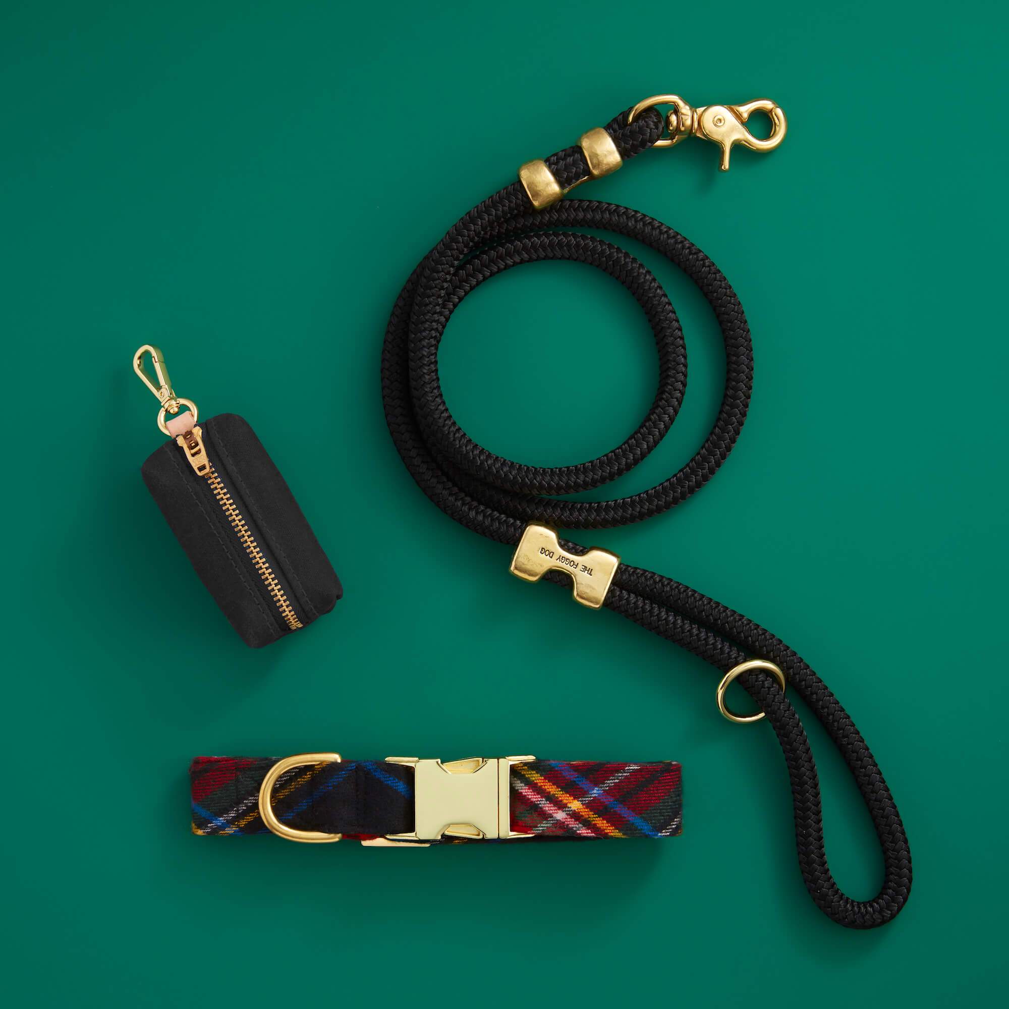 The Foggy Dog Onyx Waxed Canvas Poop Bag Dispenser