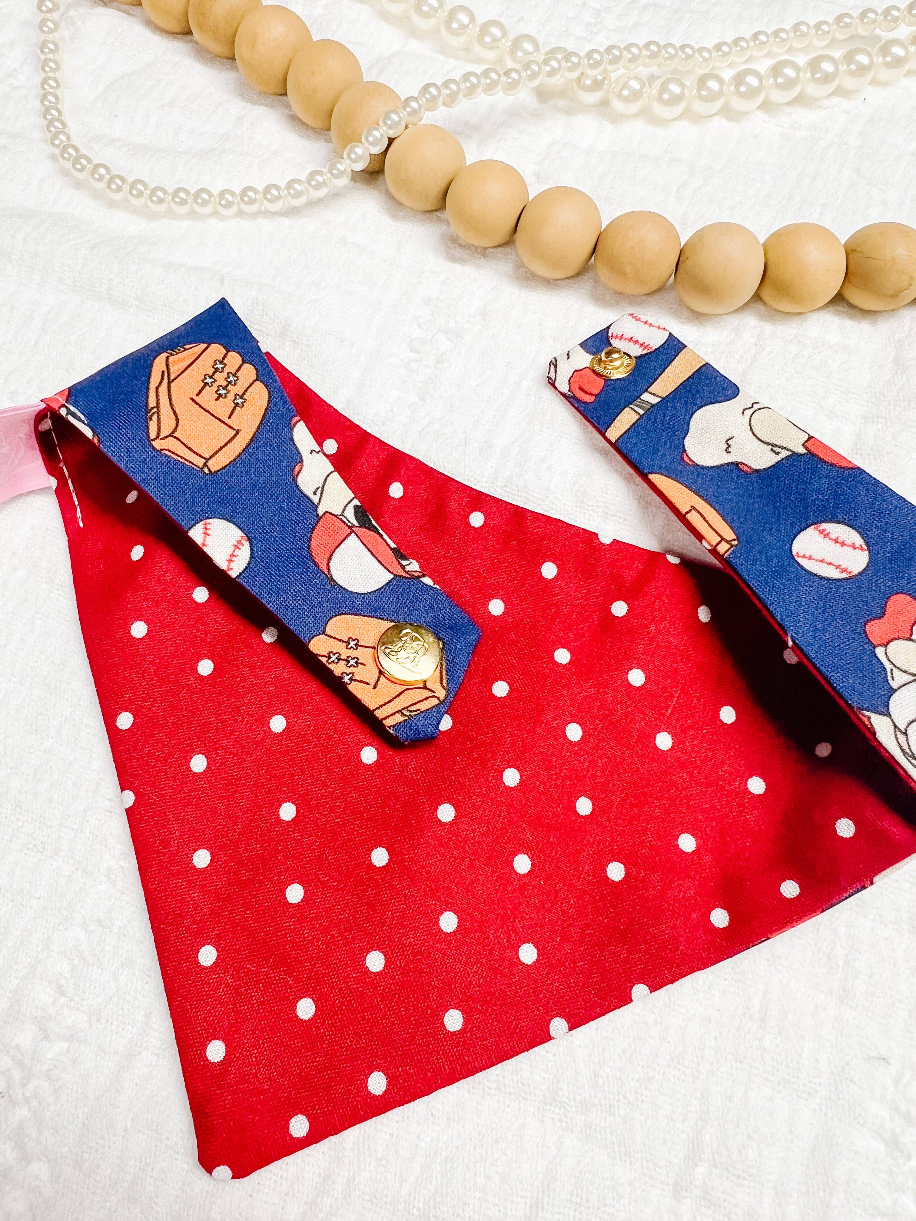 Stellaloo Baseball Lamb Bandana Snap On