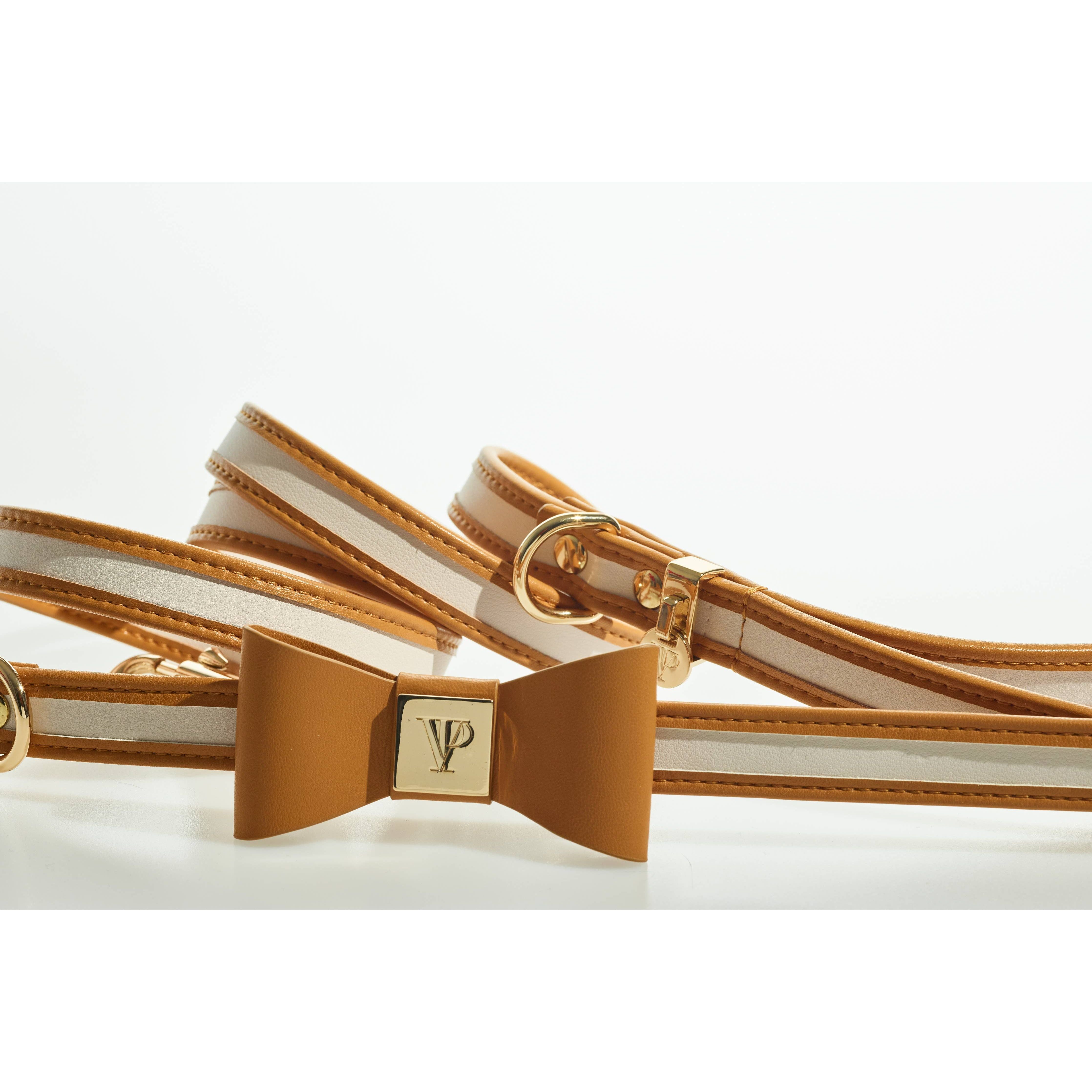 The V.I.PUP Collection Denim Victorian 88 & Gold Leash