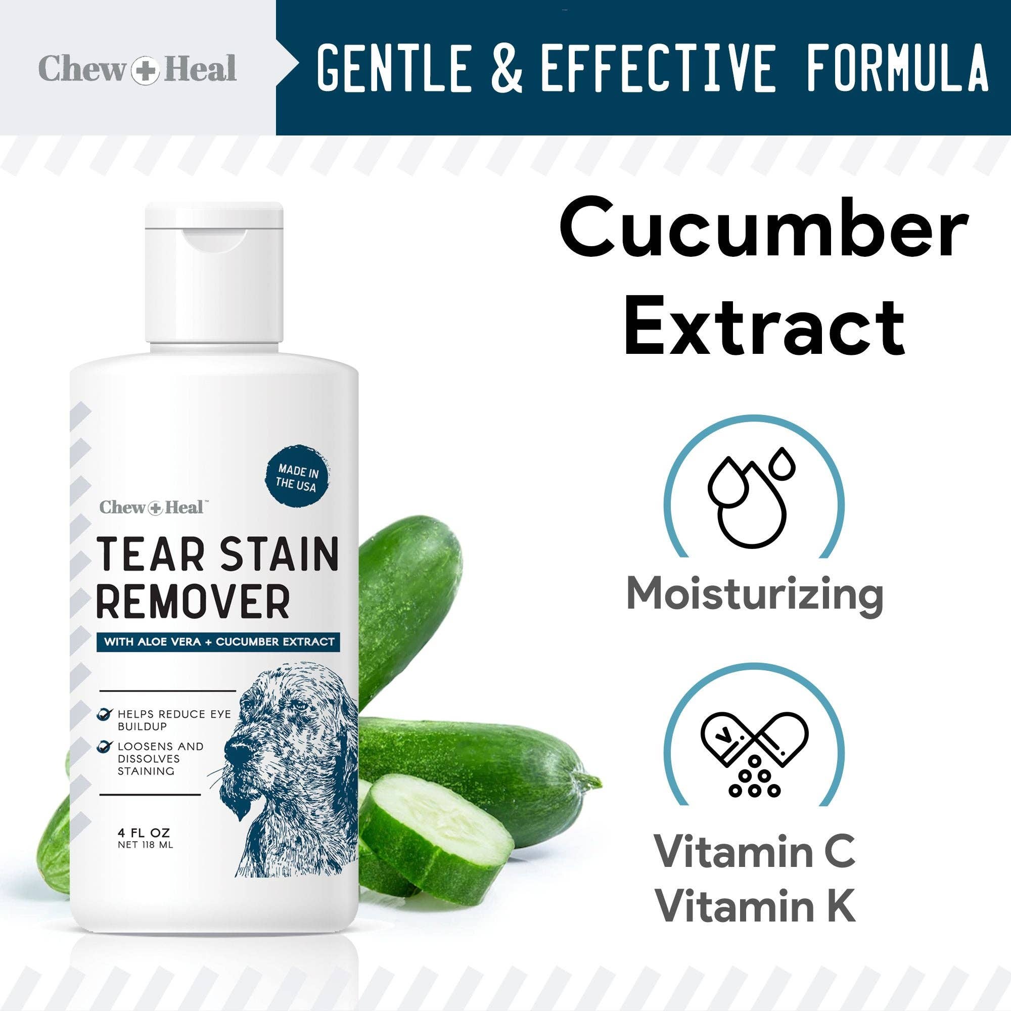 Chew + Heal Tear Stain Remover for Dogs & Cats