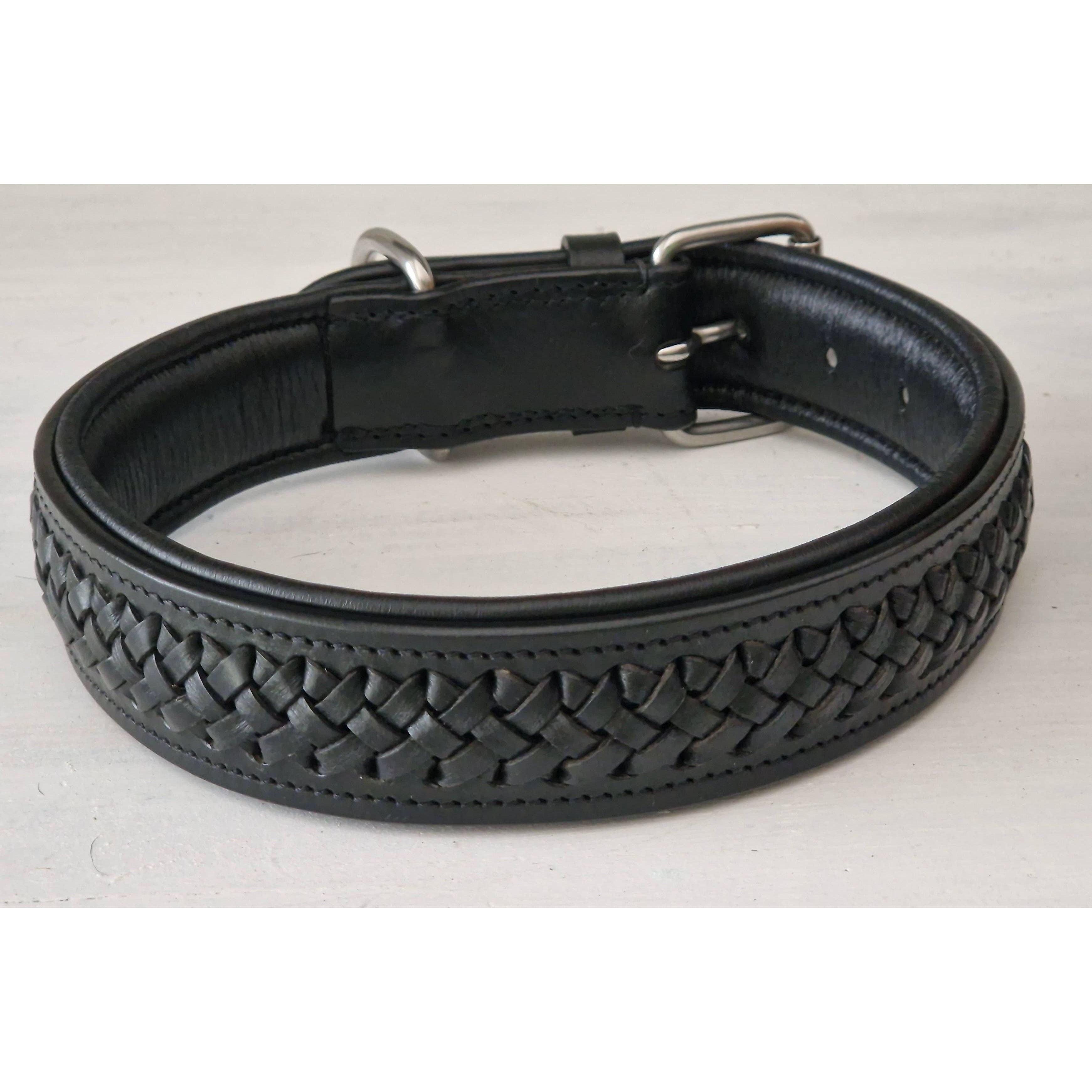 Kay-line Leather collar BLACK PEPPER