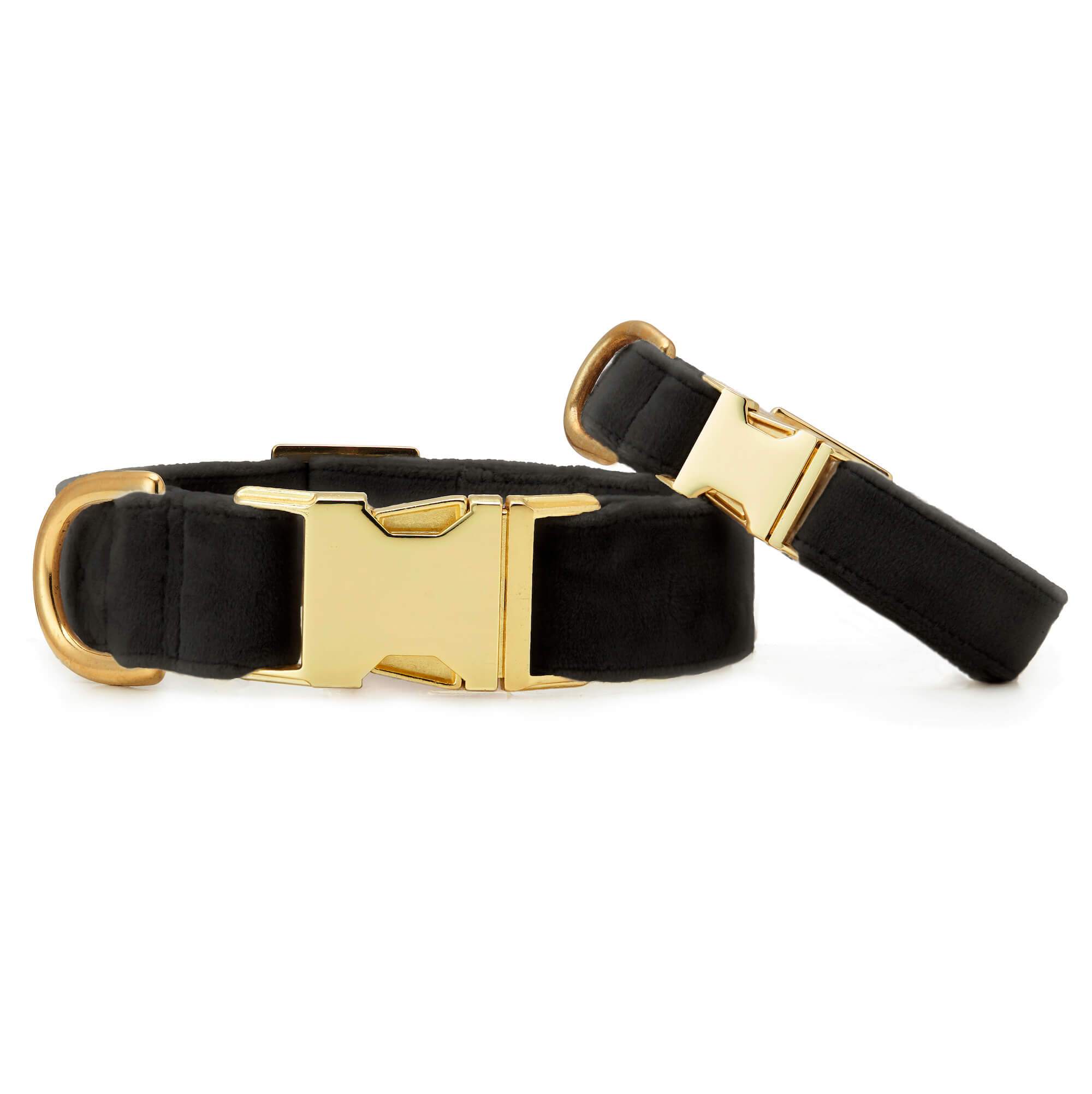 The Foggy Dog Black Velvet Dog Collar