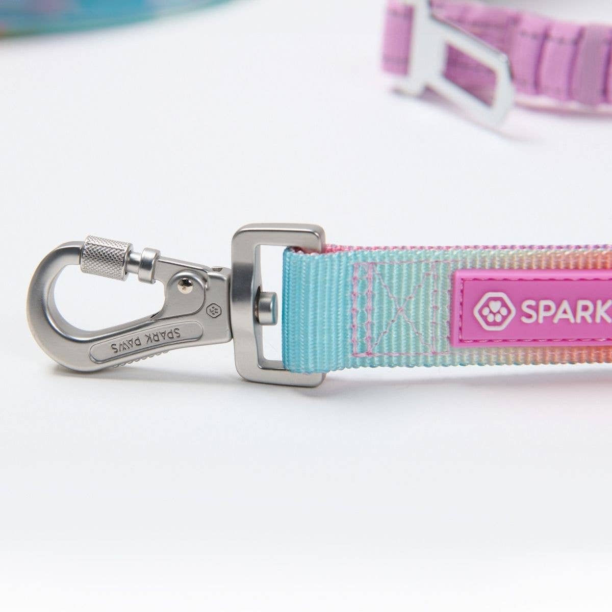 Spark Paws Multipurpose Seatbelt Handsfree Leash & Poop Bag Holder Set - Pastel Icing