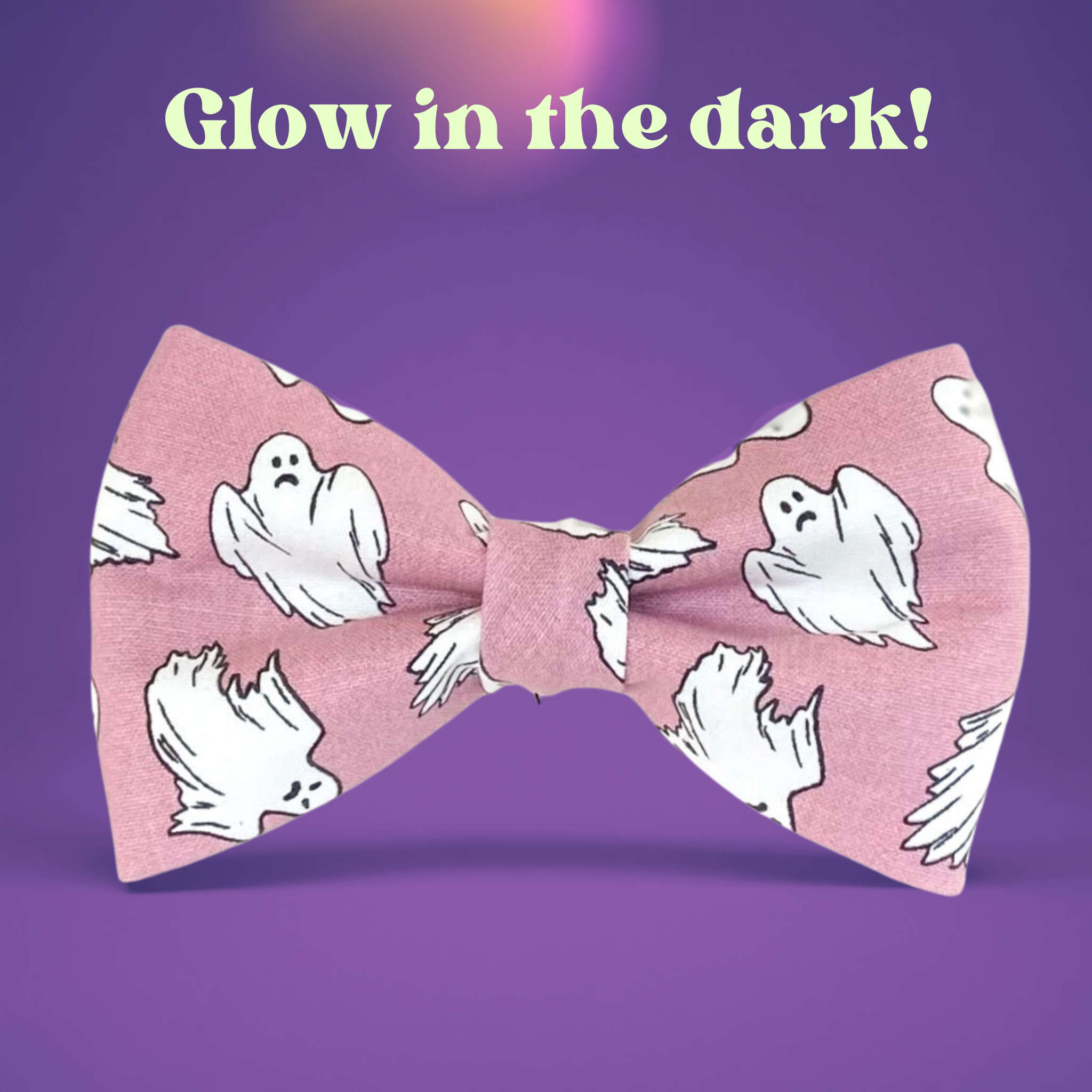 Doggish Pink Halloween Bow Tie