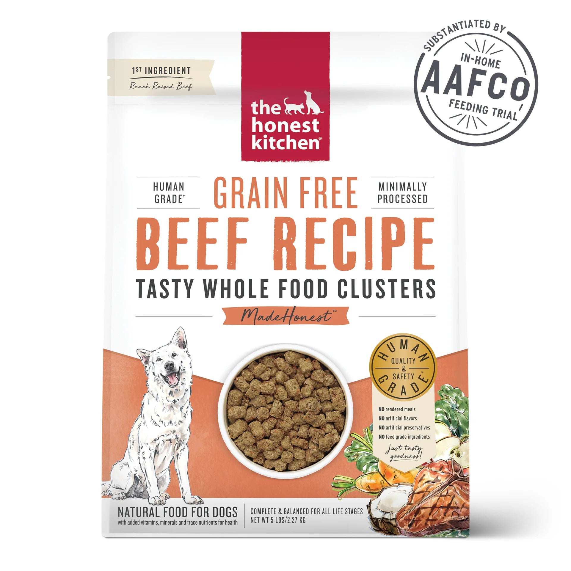 The Honest Kitchen Dog Whole Food Clusters Beef GF