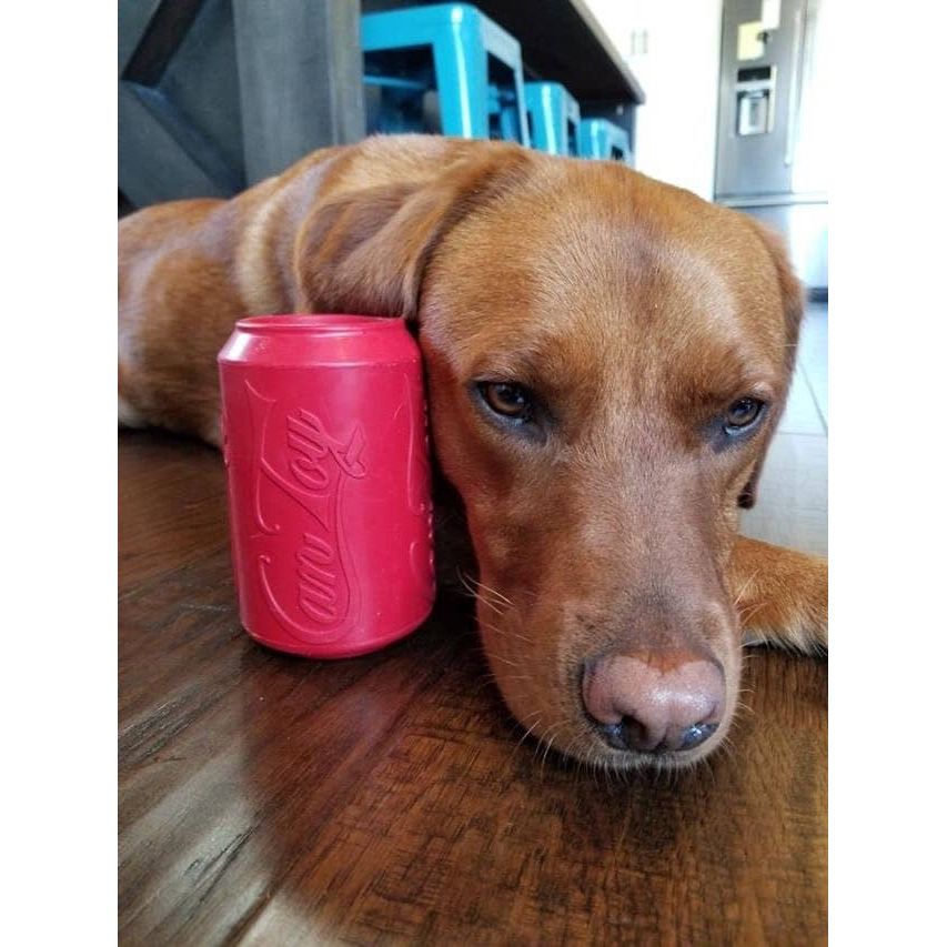 SodaPup Puppy Can Toy Durable Rubber Chew Toy & Treat Dispenser For Teething Pups