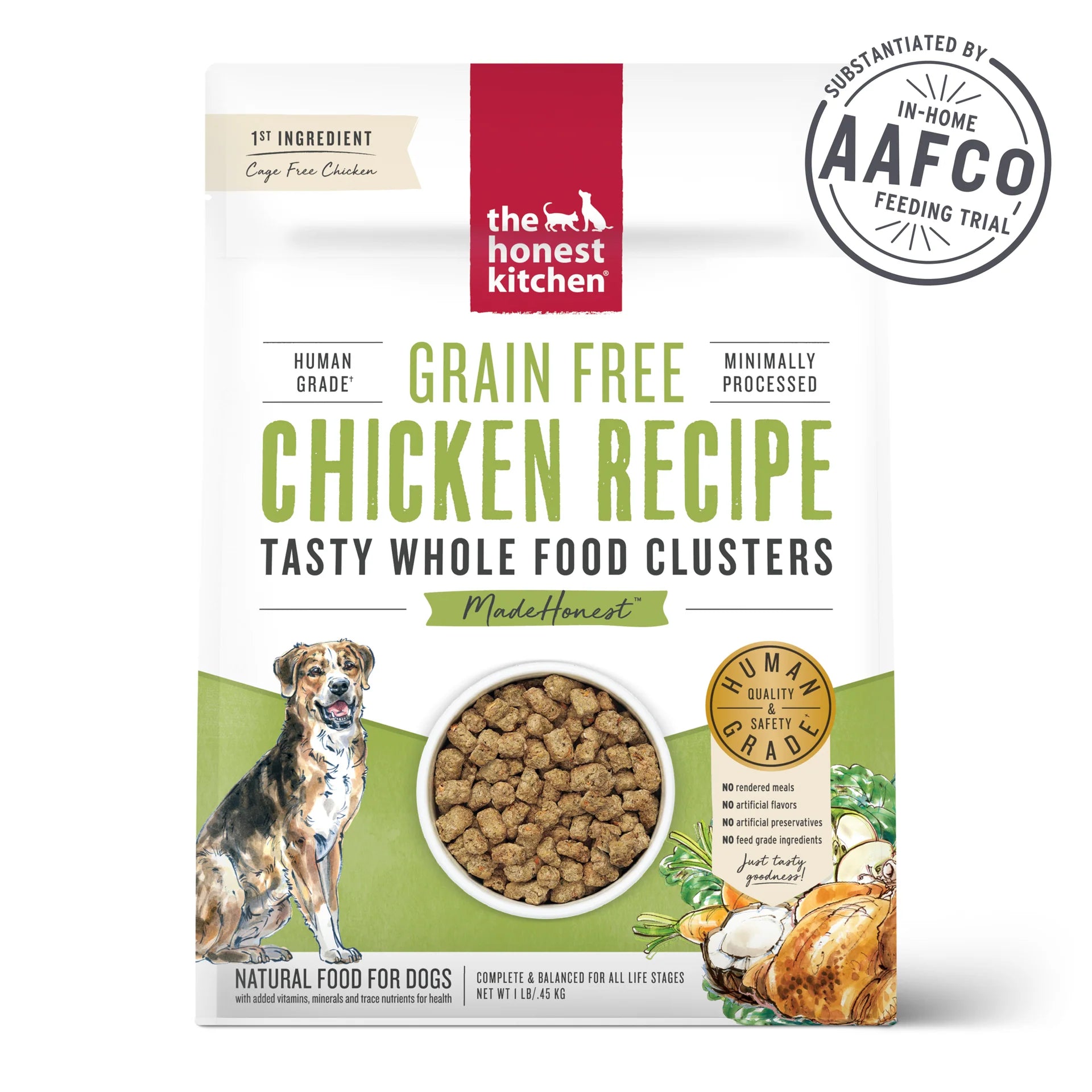 The Honest Kitchen Dog Whole Food Clusters Chicken GF