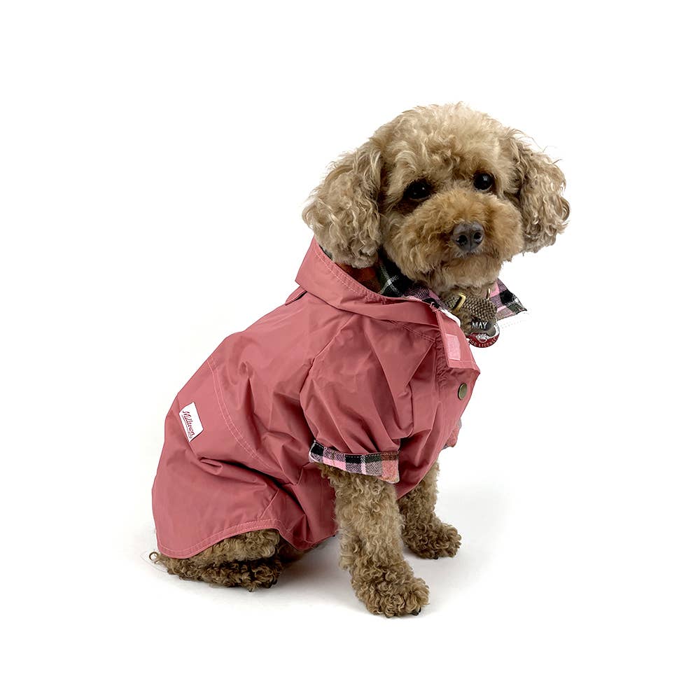 Milltown Brand Dog Rain Jacket - Dusty Rose 2.0