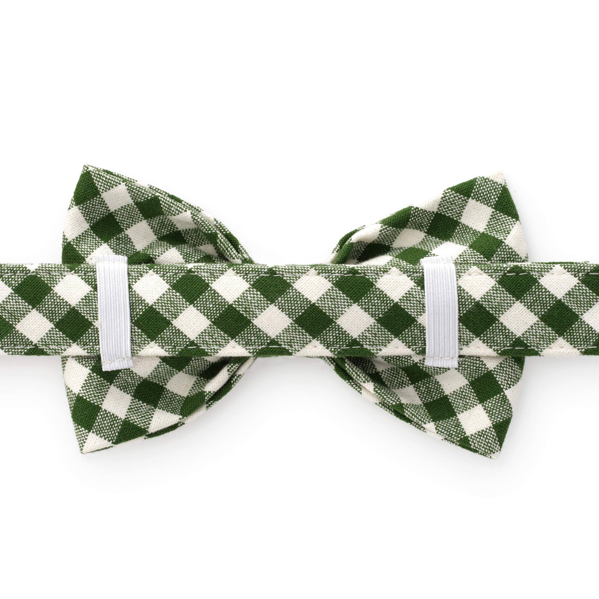 The Foggy Dog Gingham Hunter Green Dog Bow Tie