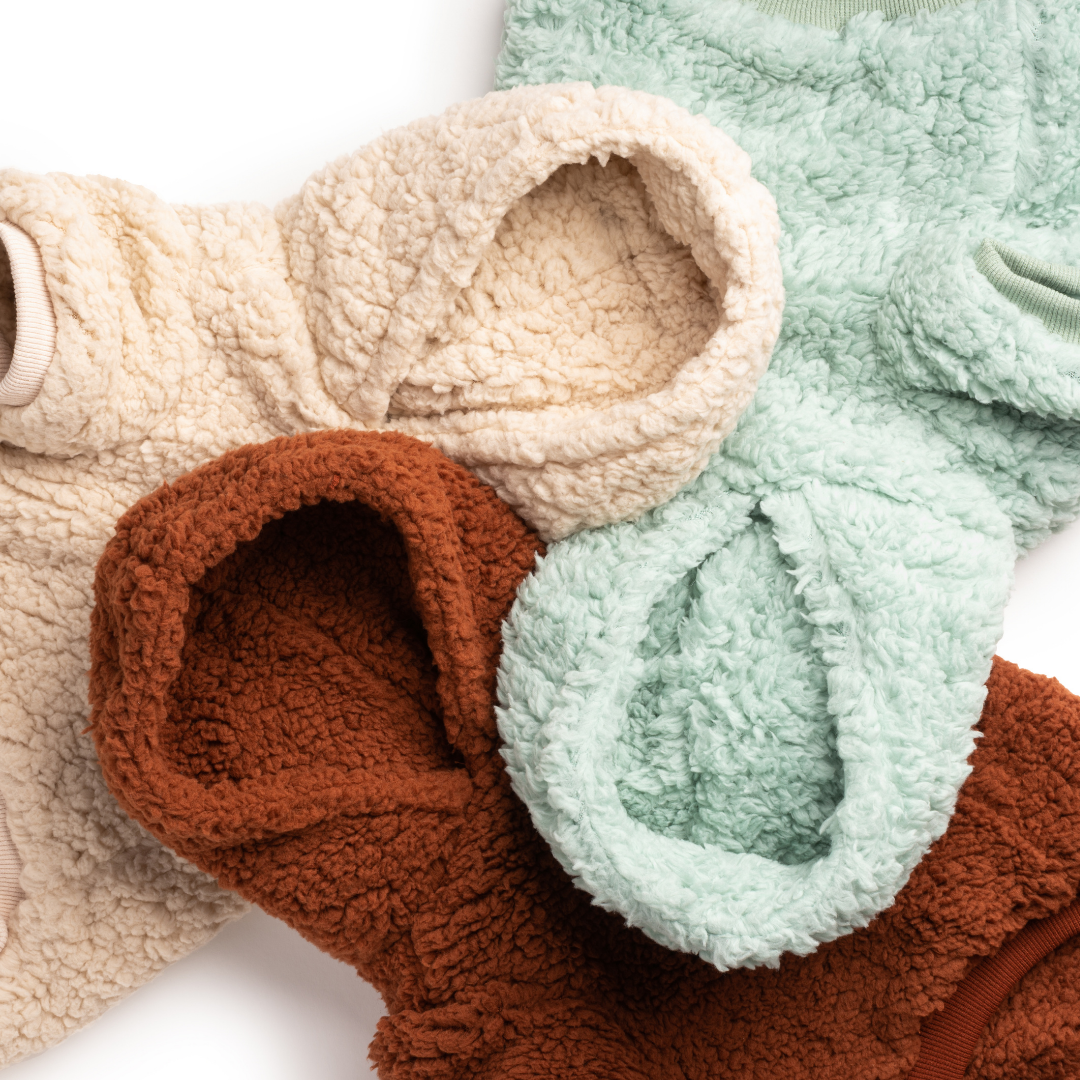 Fabdog Cream Sherpa Dog Hoodie